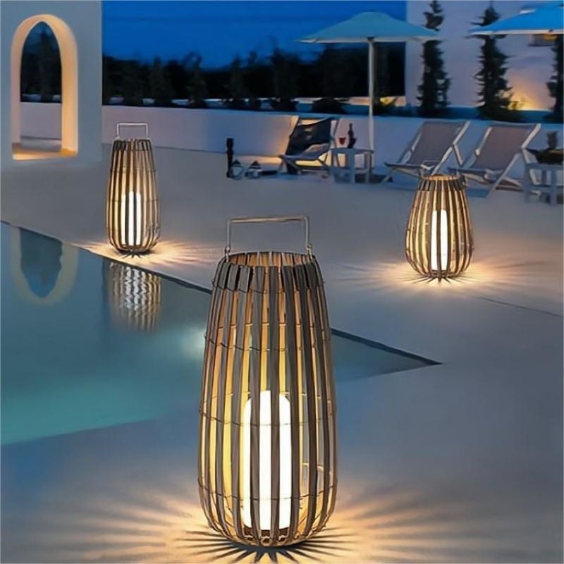 Portable Woven Floor Lamp