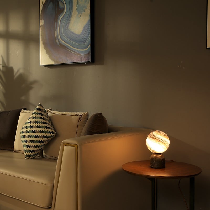 Marble Planet Bedroom Night Light Table Lamp