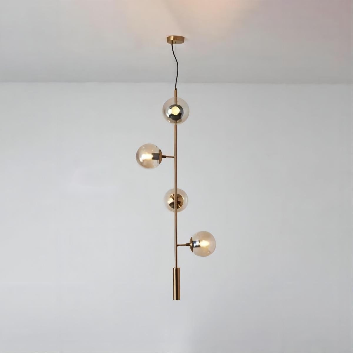 Industrial Orb Multi Lights Glass Hanging Light For Living Room Available In 6 Or 4 Heads