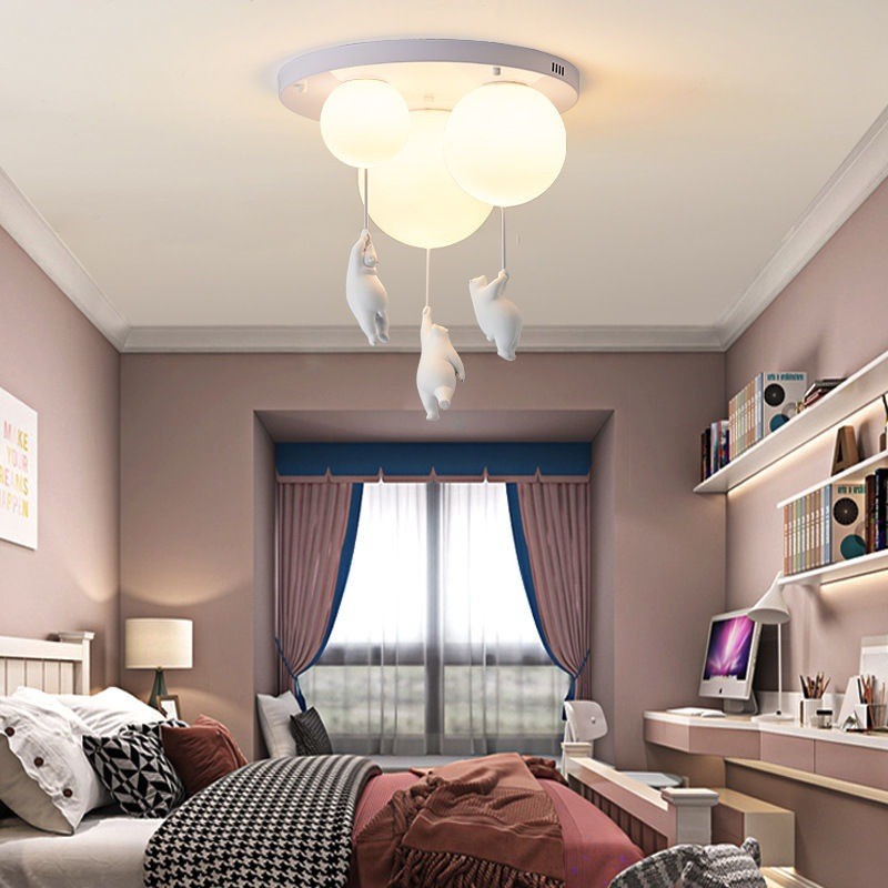 Cartoon Bear Balloon Ceiling Lamp