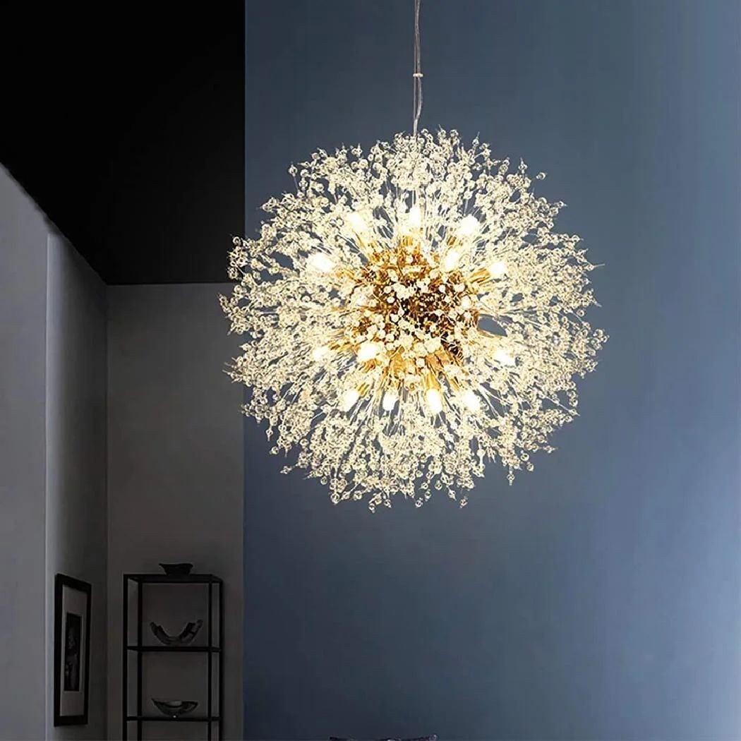 Modern Firework Dandelion Shape Satellite Crystal Chandelier For Restaurant