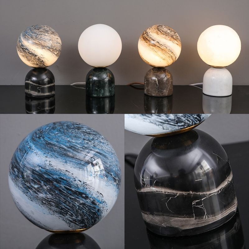 Marble Planet Bedroom Night Light Table Lamp