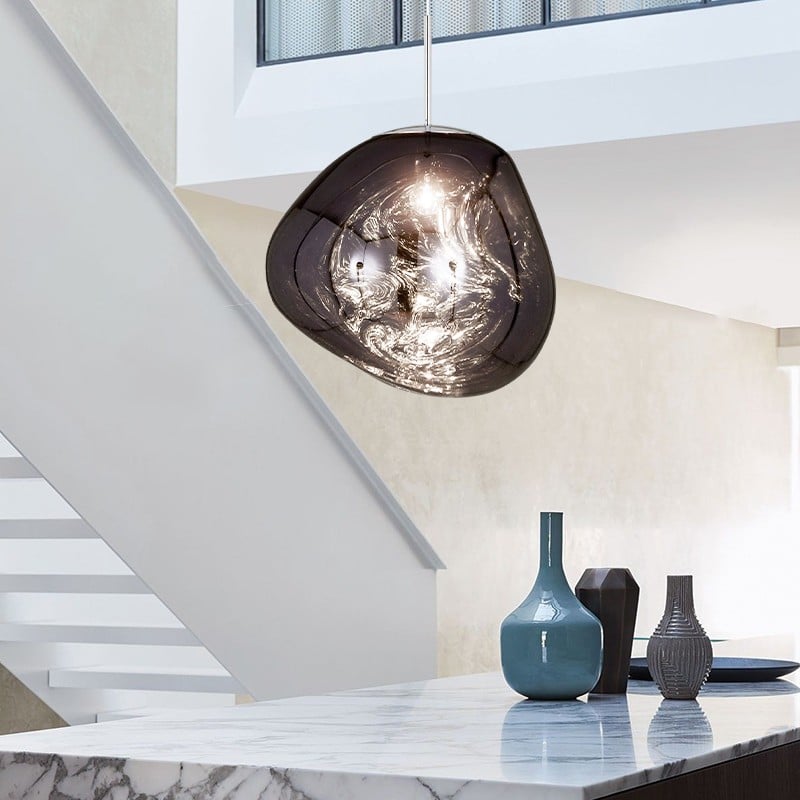 Novelty Vibrant Lava Glass Melt With Futuristic Sense Dining Room Pendant Lamp