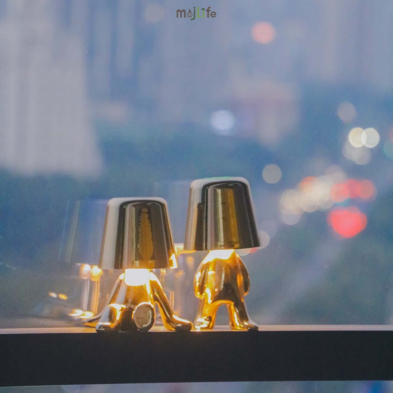 Golden Thinker LED Rechargeable Touch Night Lamp