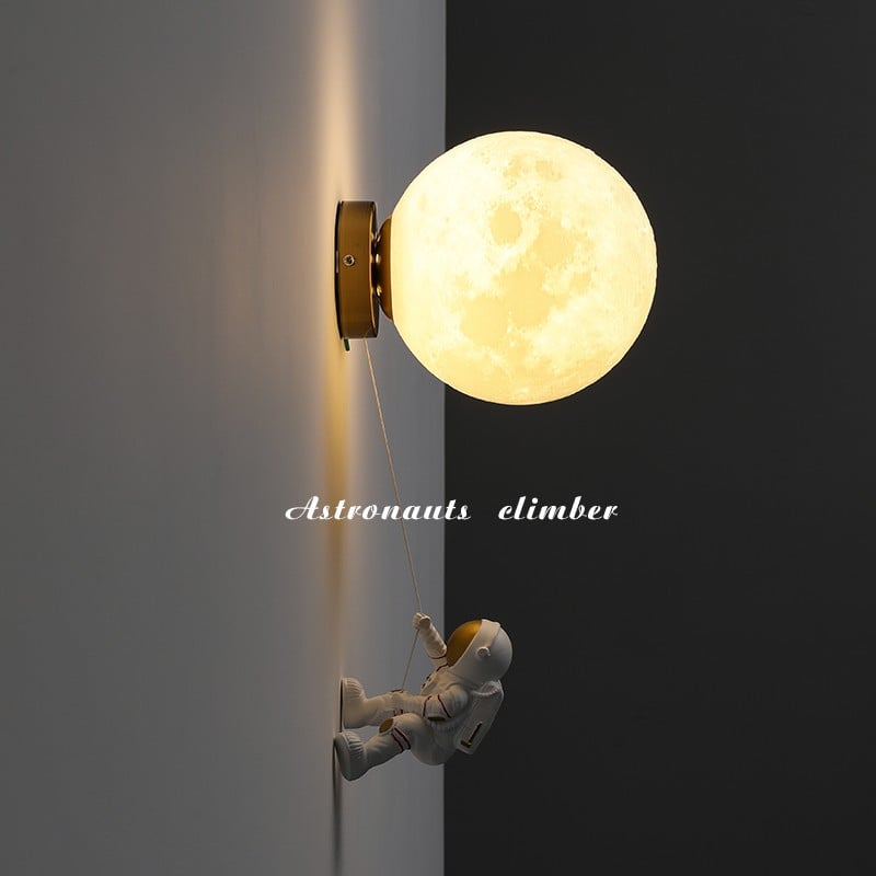 3D Lunar Astronaut Wall Light