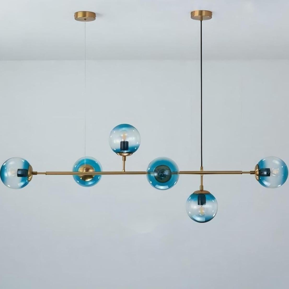 Industrial Orb Multi Lights Glass Hanging Light For Living Room Available In 6 Or 4 Heads