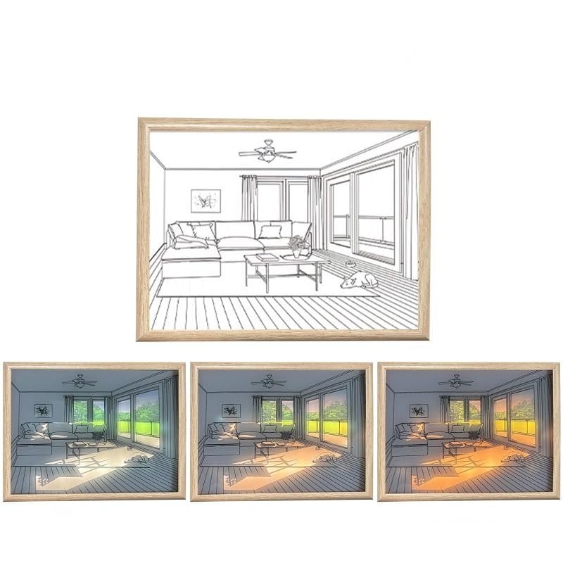 Korean Art Painting Wall Lamp