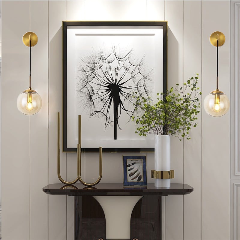 Nordic Glass Ball Wall Light