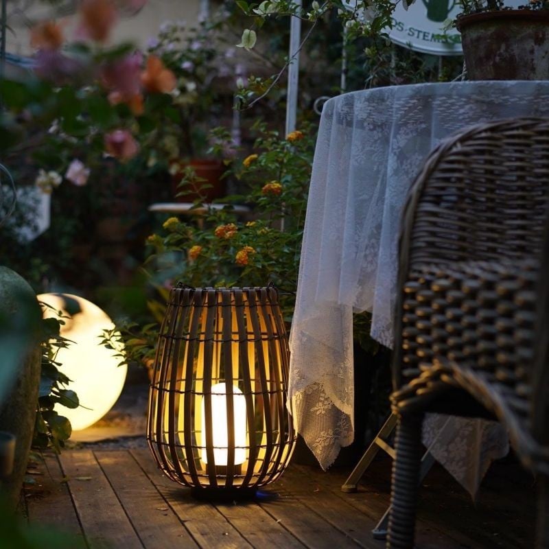 Portable Woven Floor Lamp