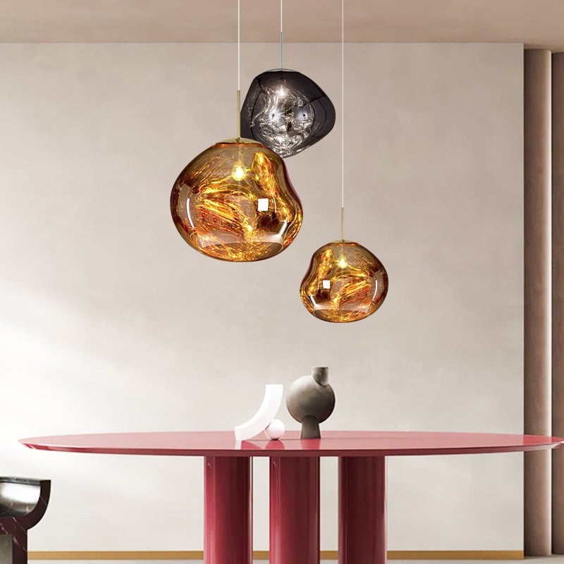 Novelty Vibrant Lava Glass Melt With Futuristic Sense Dining Room Pendant Lamp