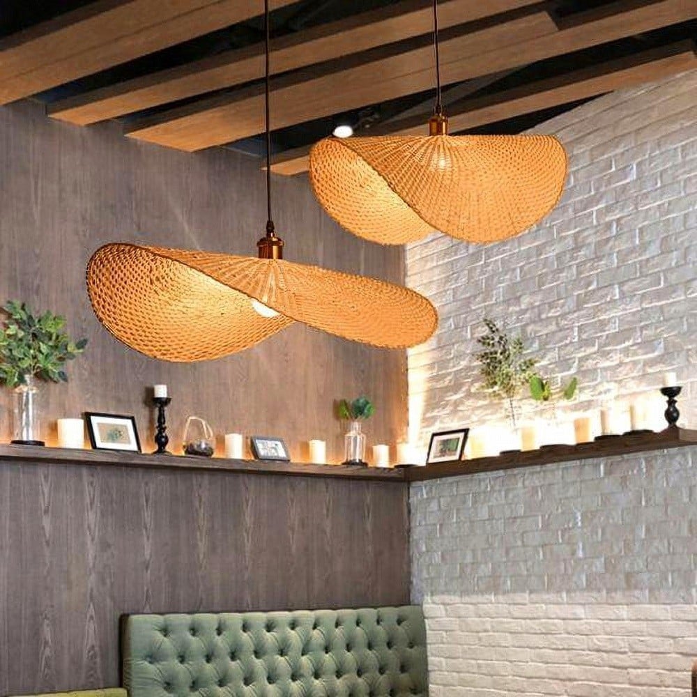 Lotus Wooden Pendant Light