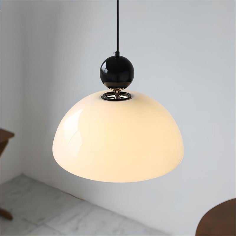 White Jade Glass Restaurant Lamp
