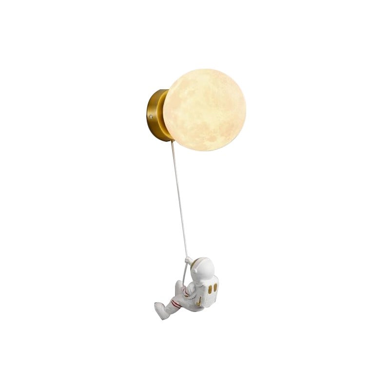3D Lunar Astronaut Wall Light