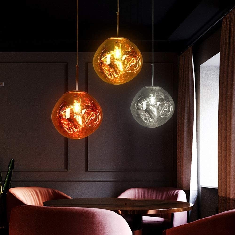 Novelty Vibrant Lava Glass Melt With Futuristic Sense Dining Room Pendant Lamp