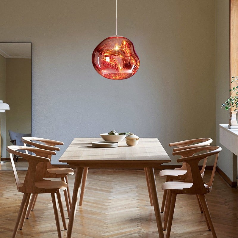 Novelty Vibrant Lava Glass Melt With Futuristic Sense Dining Room Pendant Lamp