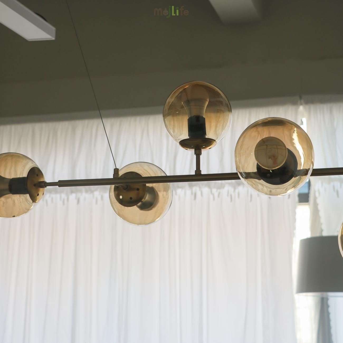 Industrial Orb Multi Lights Glass Hanging Light For Living Room Available In 6 Or 4 Heads