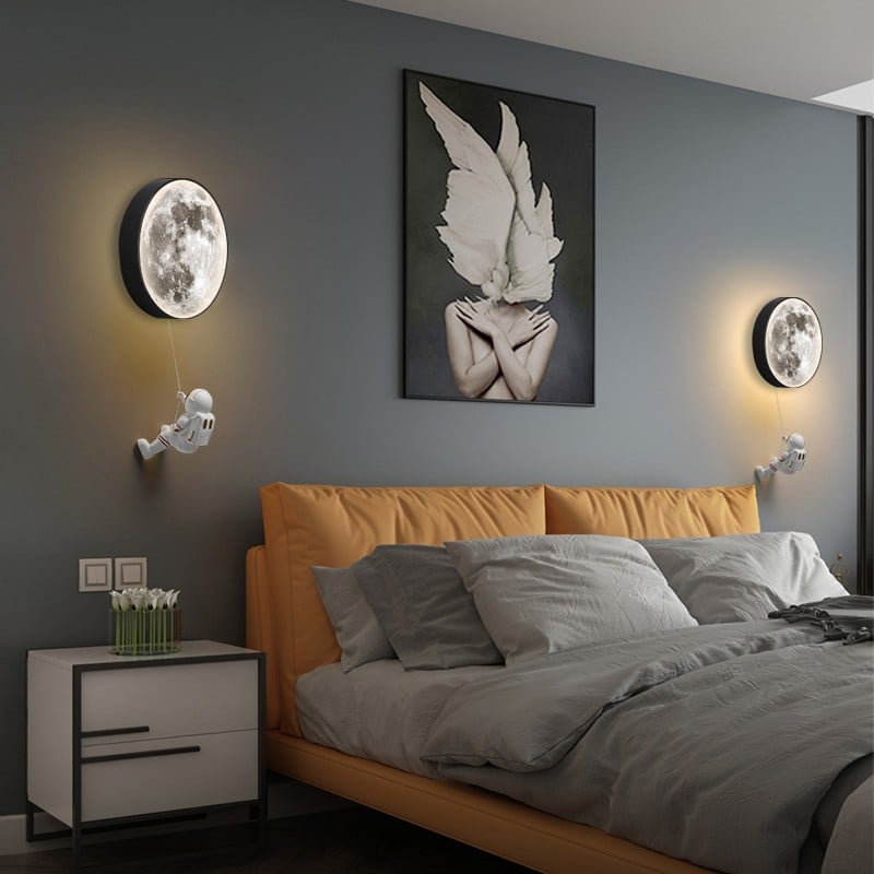 3D Lunar Astronaut Wall Light