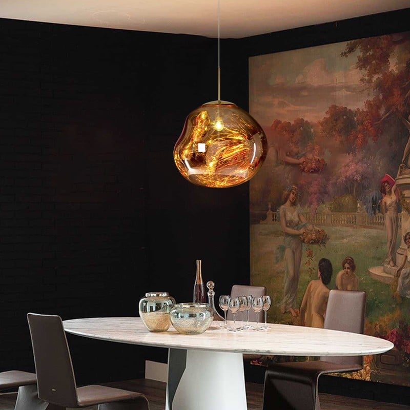 Novelty Vibrant Lava Glass Melt With Futuristic Sense Dining Room Pendant Lamp