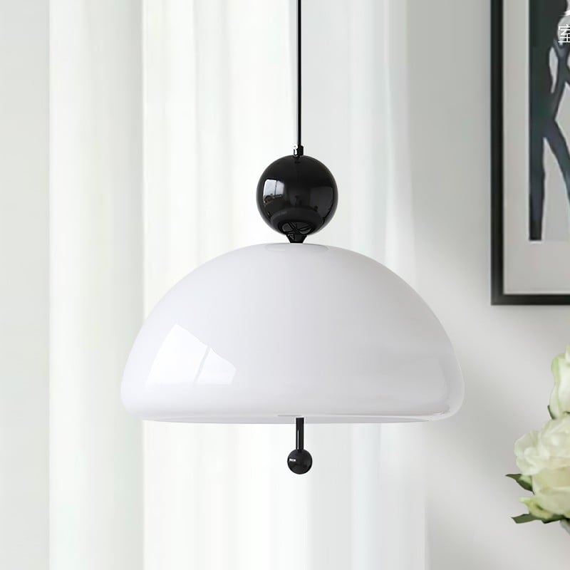 White Jade Glass Restaurant Lamp