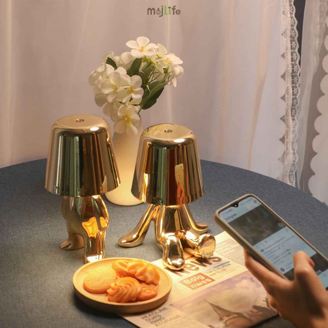 Golden Thinker LED Rechargeable Touch Night Lamp