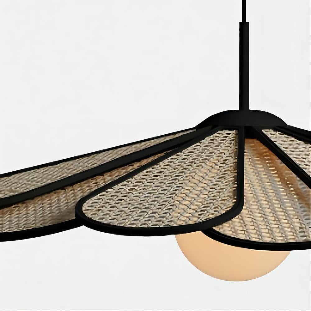 Japanese Wabi-sabi Rattan Pendant Light