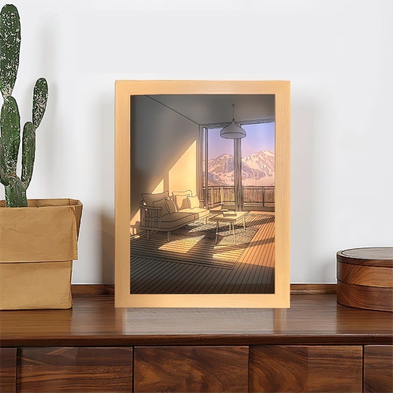 Korean Art Painting Wall Lamp