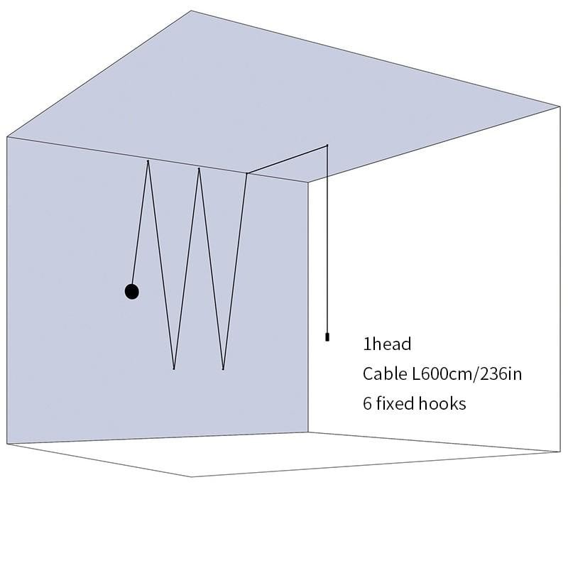 Wireflow Free Form Suspension Lamp