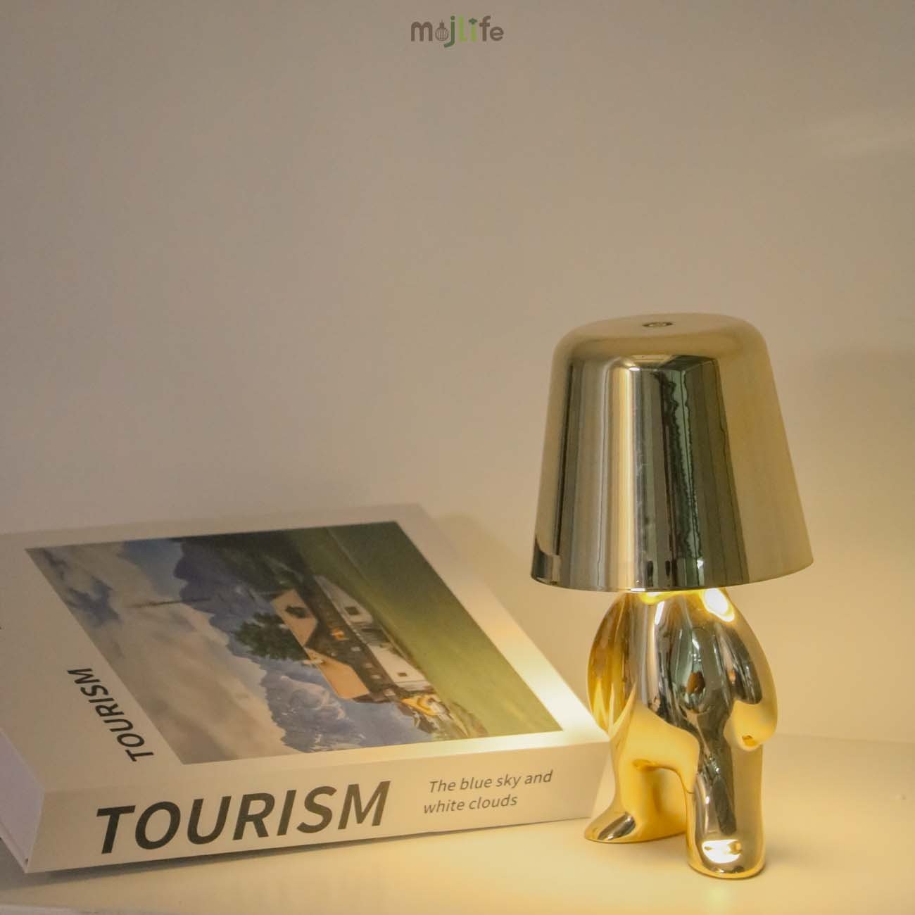 Golden Thinker LED Rechargeable Touch Night Lamp