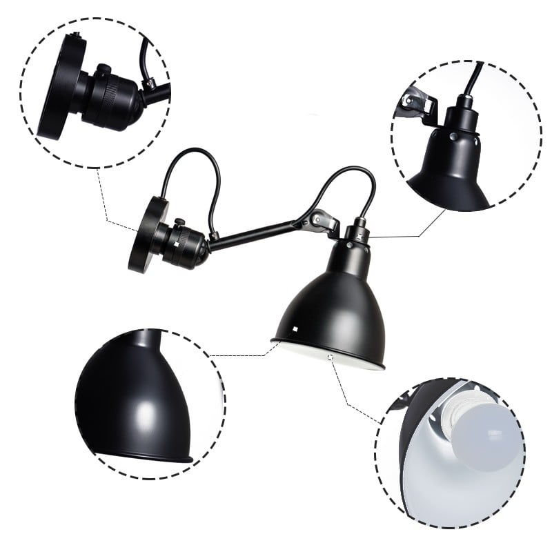 Lampe Gras Minimalist Wall Lamp Industrial Ceiling Light With Adjustable Arm