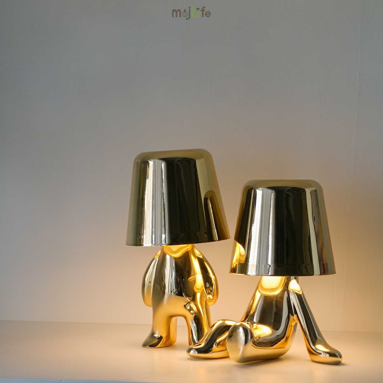 Golden Thinker LED Rechargeable Touch Night Lamp