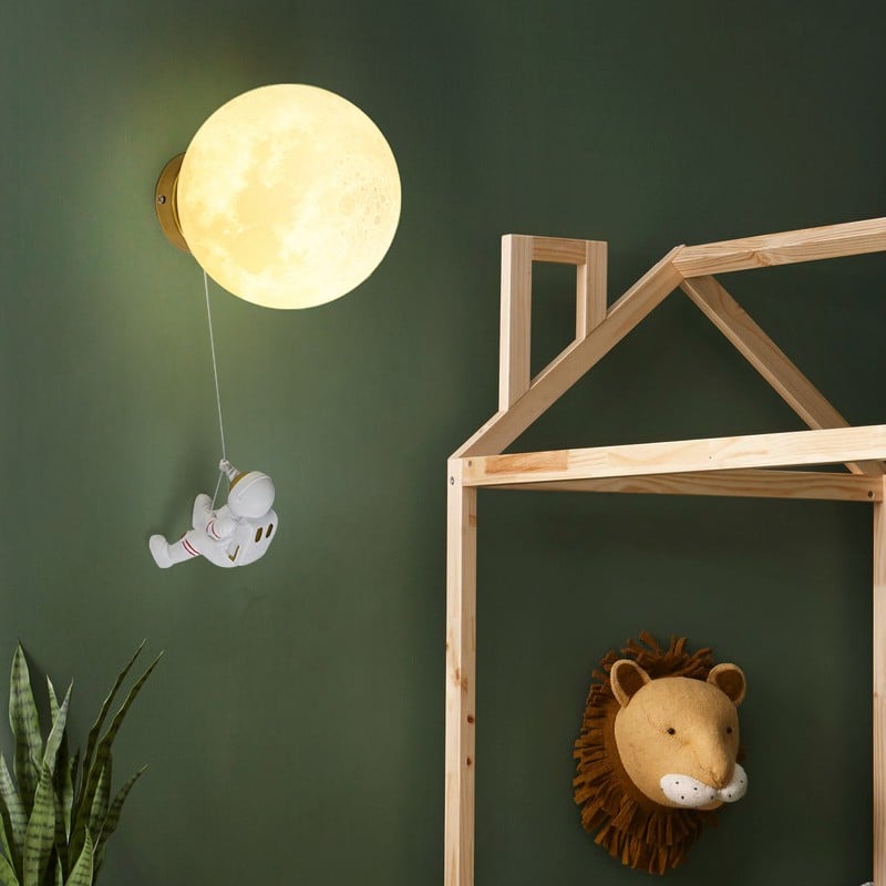 3D Lunar Astronaut Wall Light