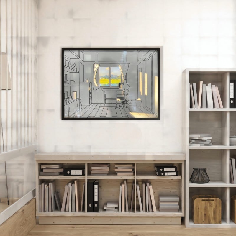 Korean Art Painting Wall Lamp