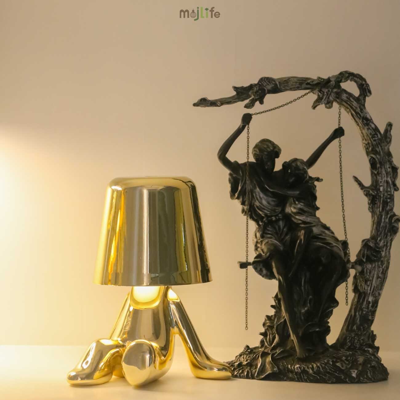 Golden Thinker LED Rechargeable Touch Night Lamp