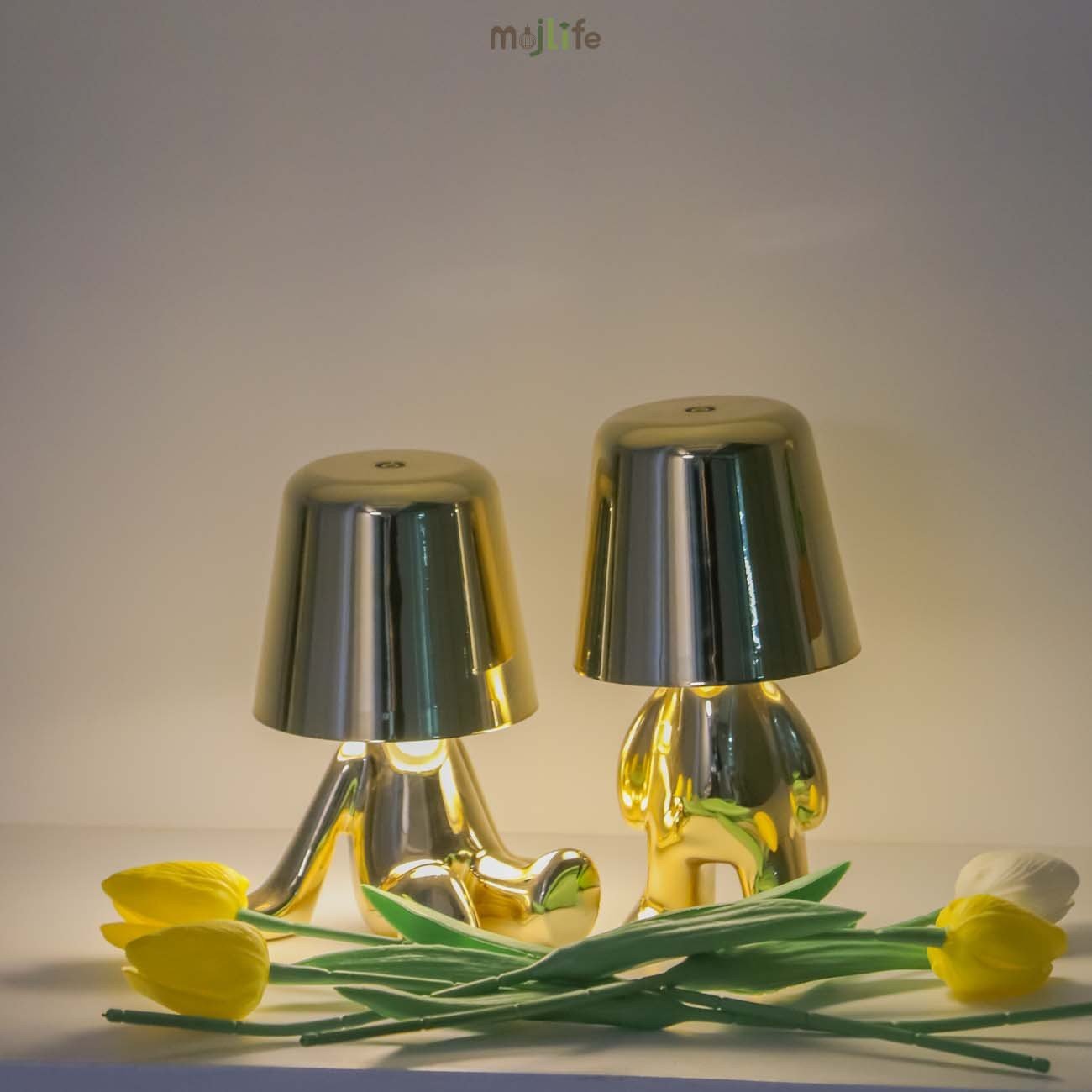 Golden Thinker LED Rechargeable Touch Night Lamp