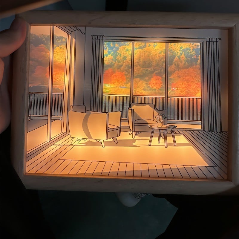 Korean Art Painting Wall Lamp