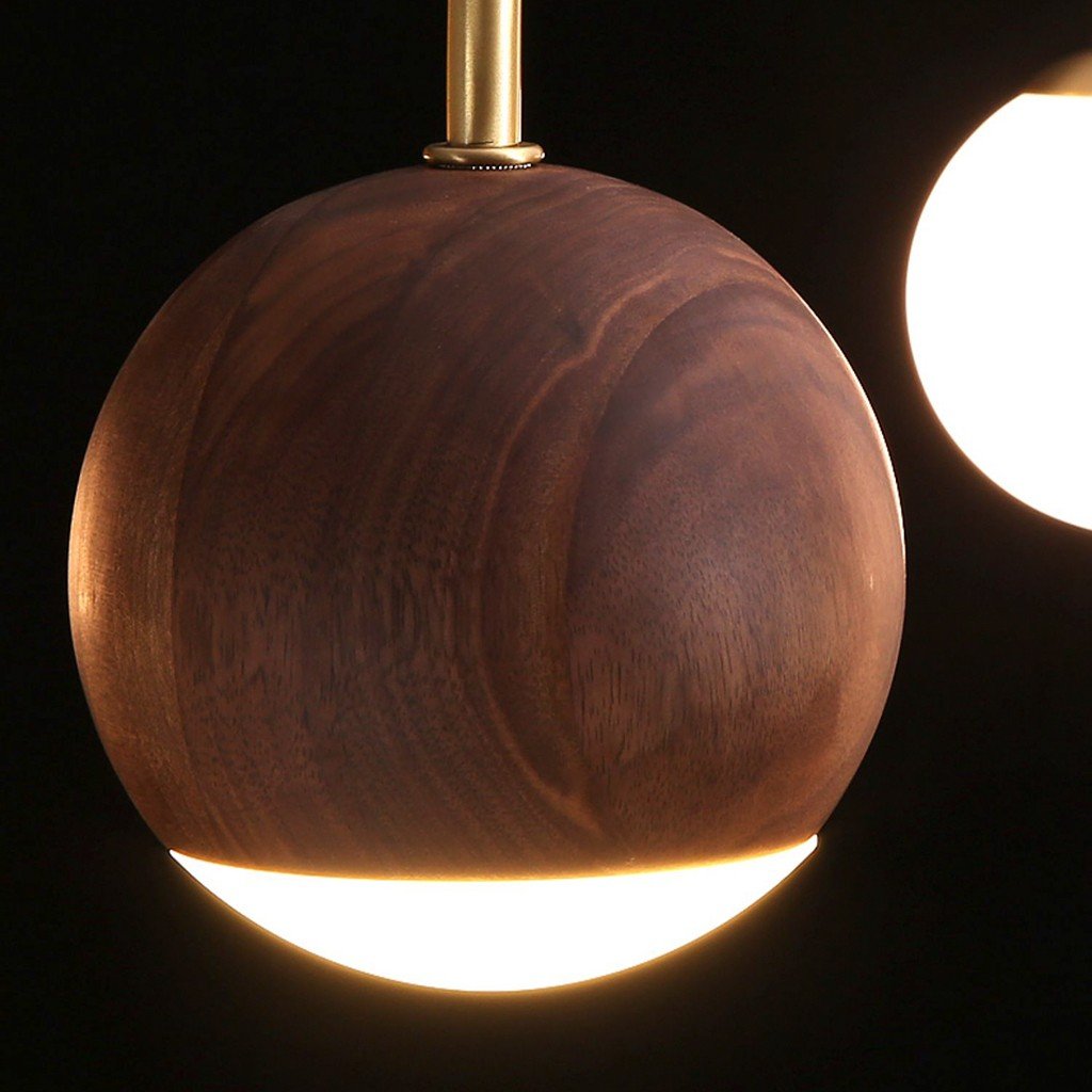Rylan Rainbow Walnut Globe Chandelier