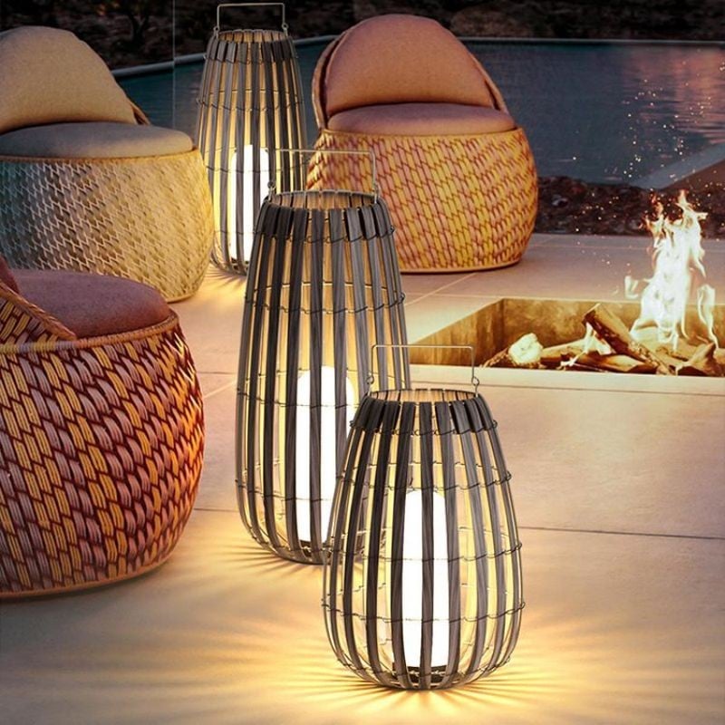 Portable Woven Floor Lamp
