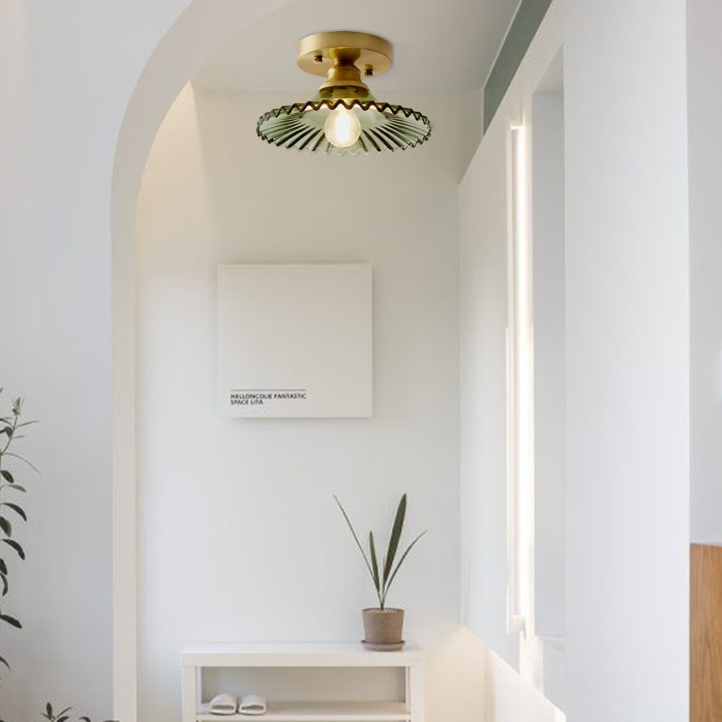Pothone Scalloped Glass Ceiling Light