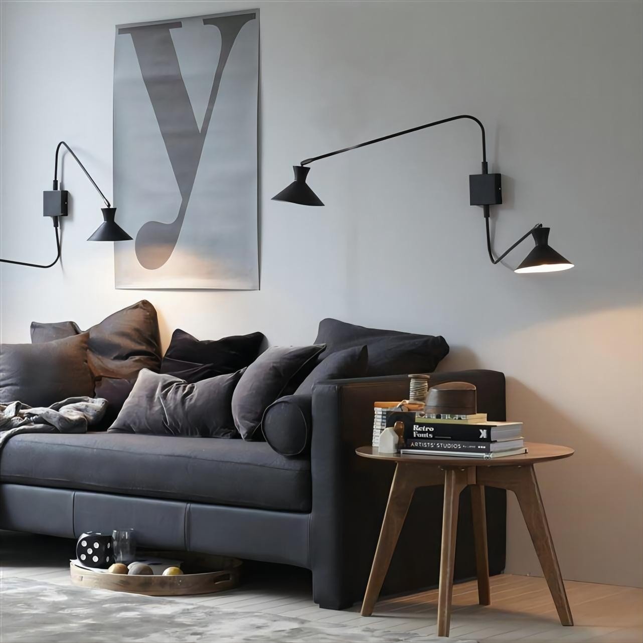 Concise Black Wall Lamp