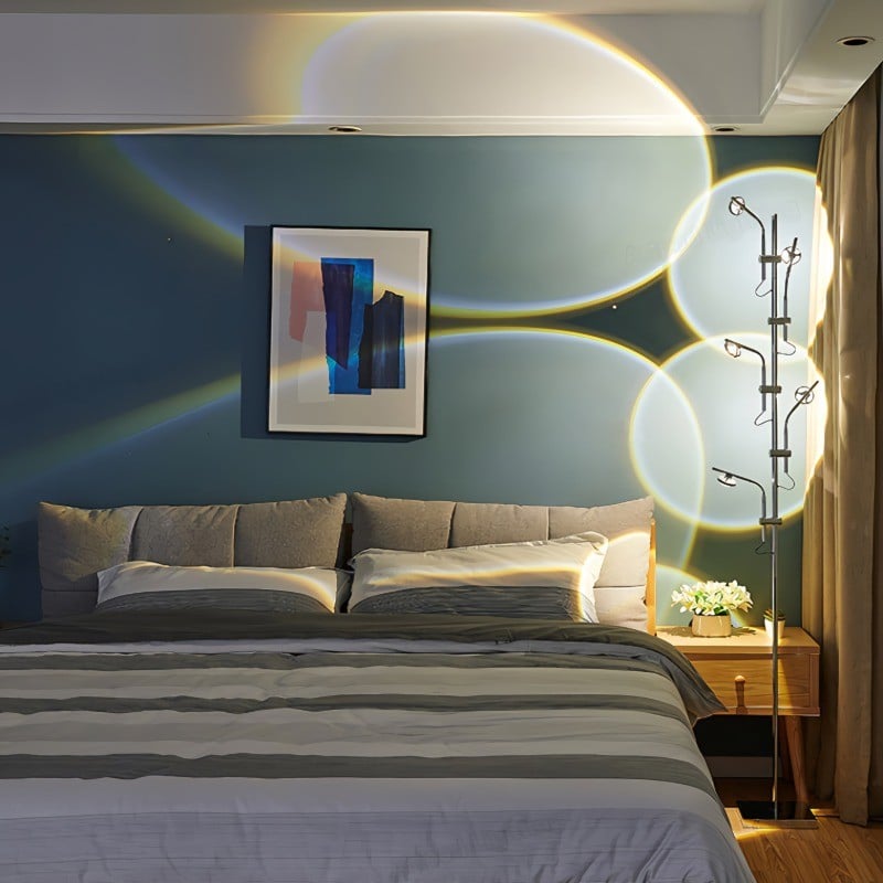 Traditional Wa Wa Flex Multi Heads Metal Floor Lamp Available In 3 Or 5 Heads For Bedroom