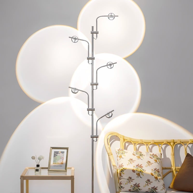 Traditional Wa Wa Flex Multi Heads Metal Floor Lamp Available In 3 Or 5 Heads For Bedroom
