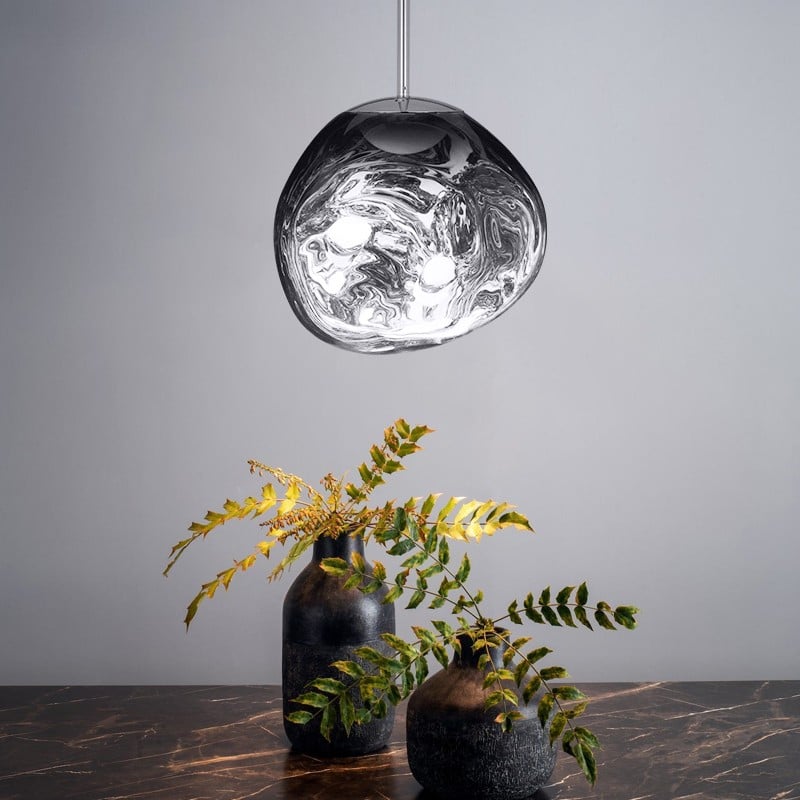 Novelty Vibrant Lava Glass Melt With Futuristic Sense Dining Room Pendant Lamp