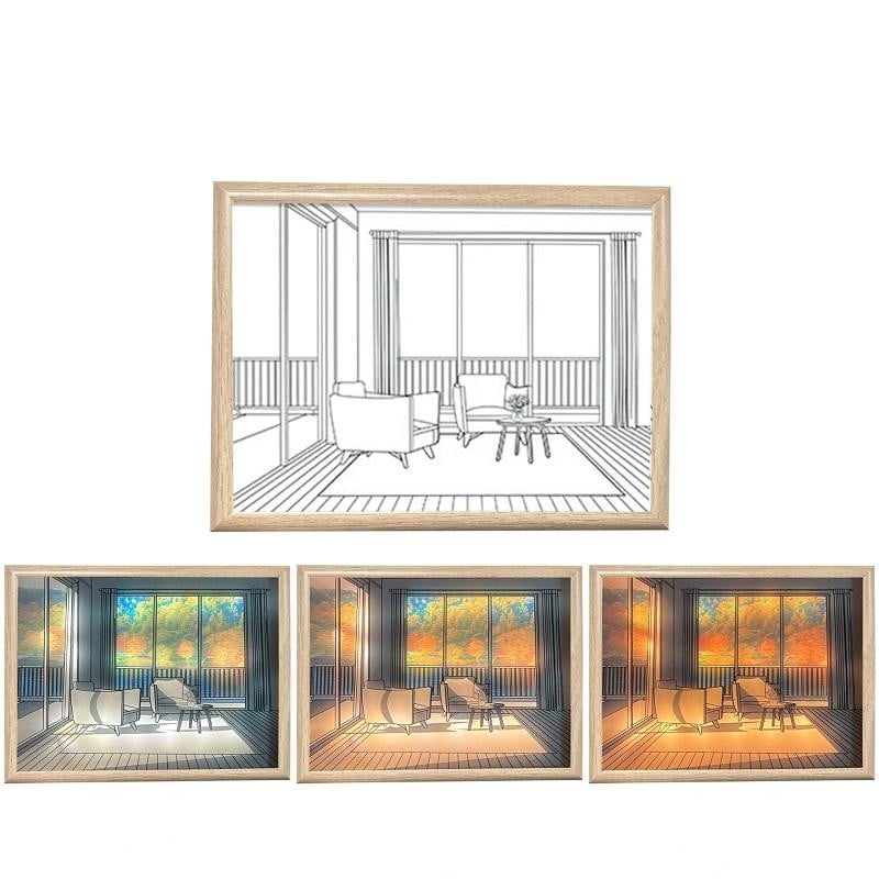 Korean Art Painting Wall Lamp