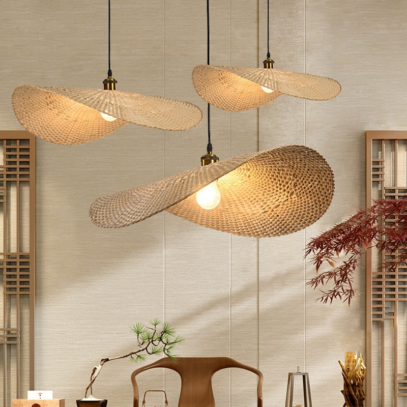Lotus Wooden Pendant Light