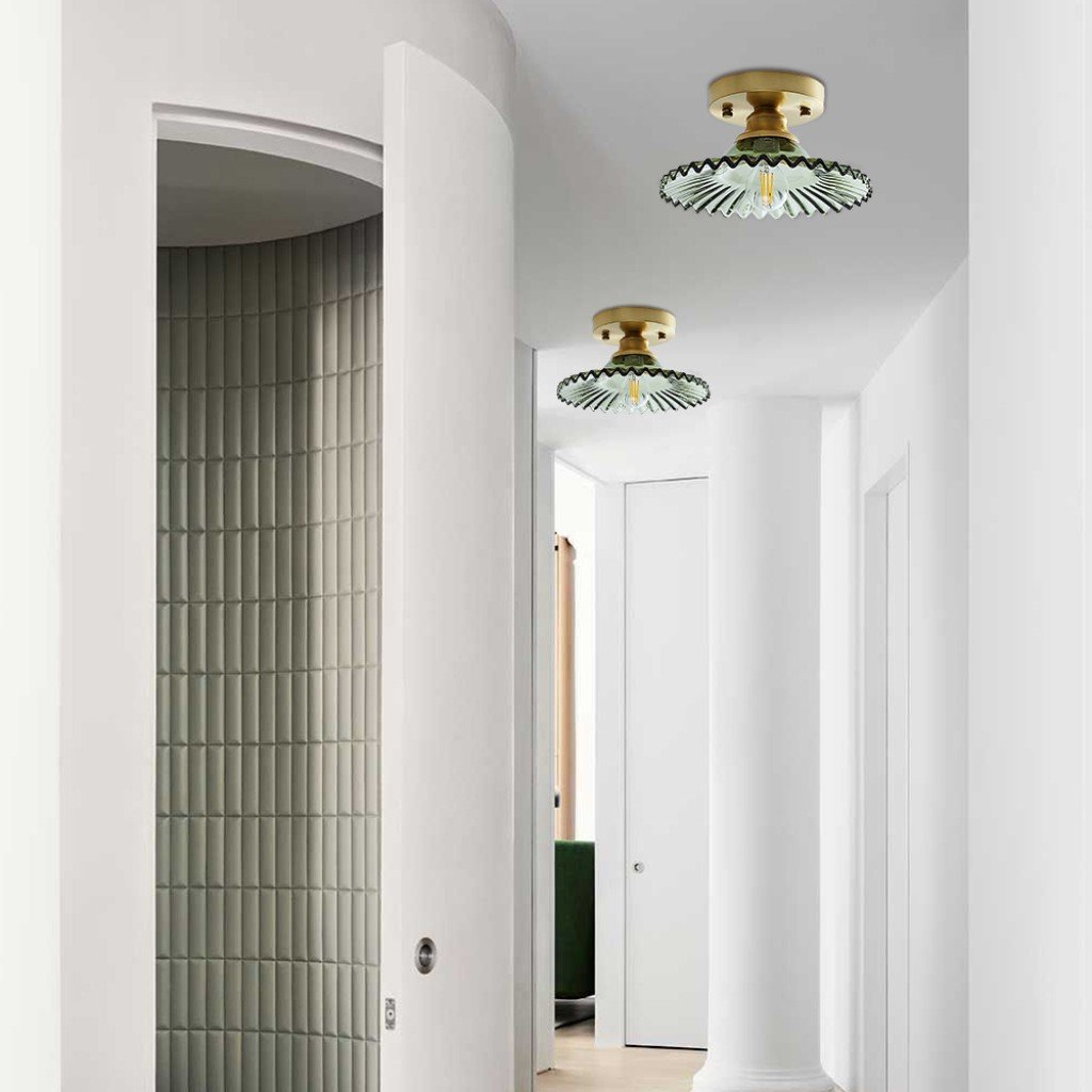 Pothone Scalloped Glass Ceiling Light