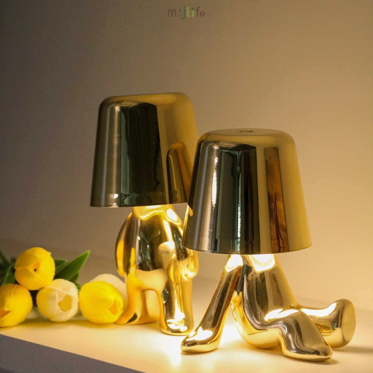 Golden Thinker LED Rechargeable Touch Night Lamp