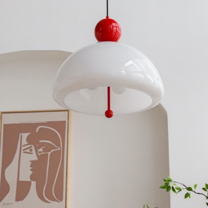 White Jade Glass Restaurant Lamp