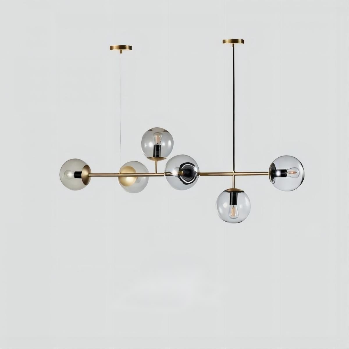 Industrial Orb Multi Lights Glass Hanging Light For Living Room Available In 6 Or 4 Heads