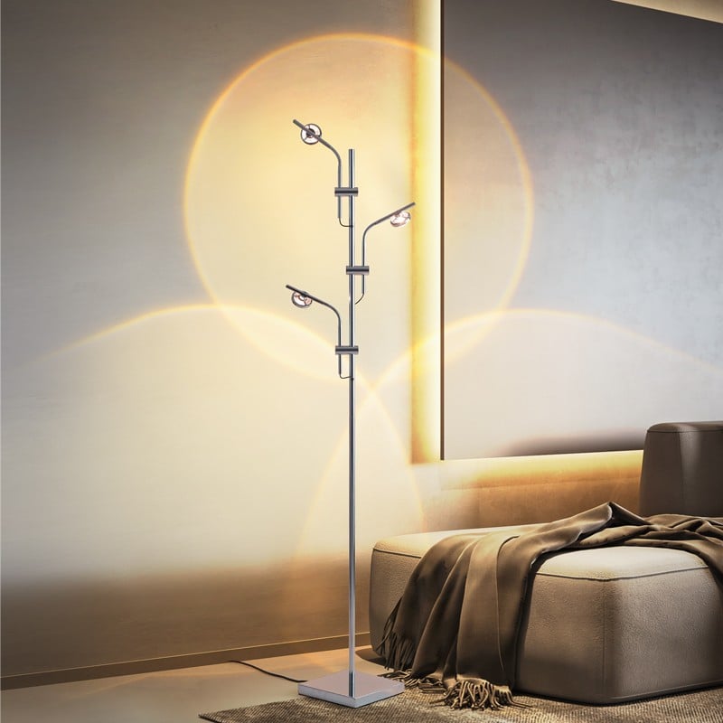 Traditional Wa Wa Flex Multi Heads Metal Floor Lamp Available In 3 Or 5 Heads For Bedroom