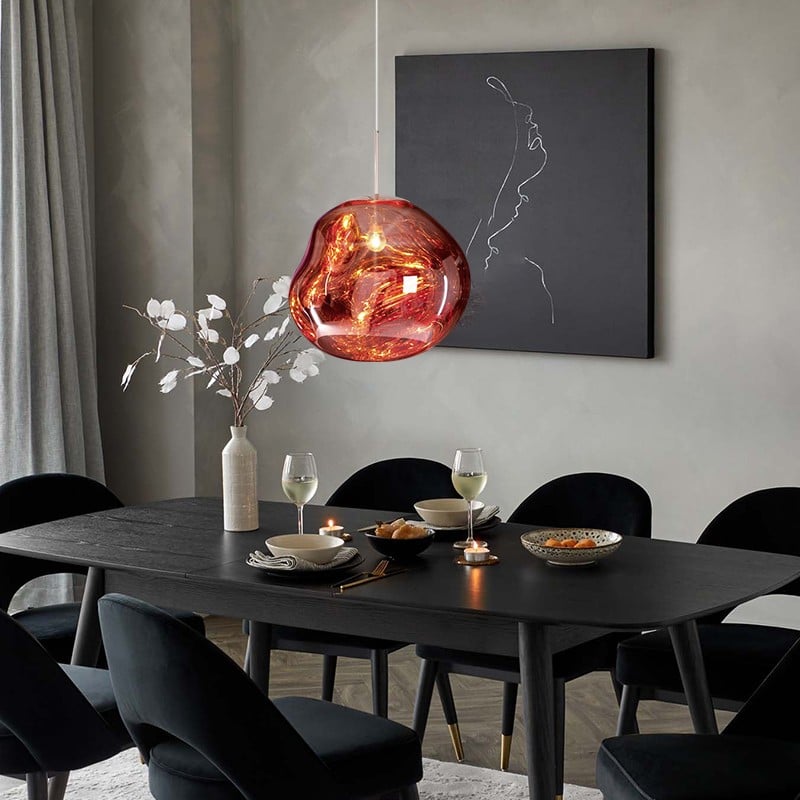 Novelty Vibrant Lava Glass Melt With Futuristic Sense Dining Room Pendant Lamp